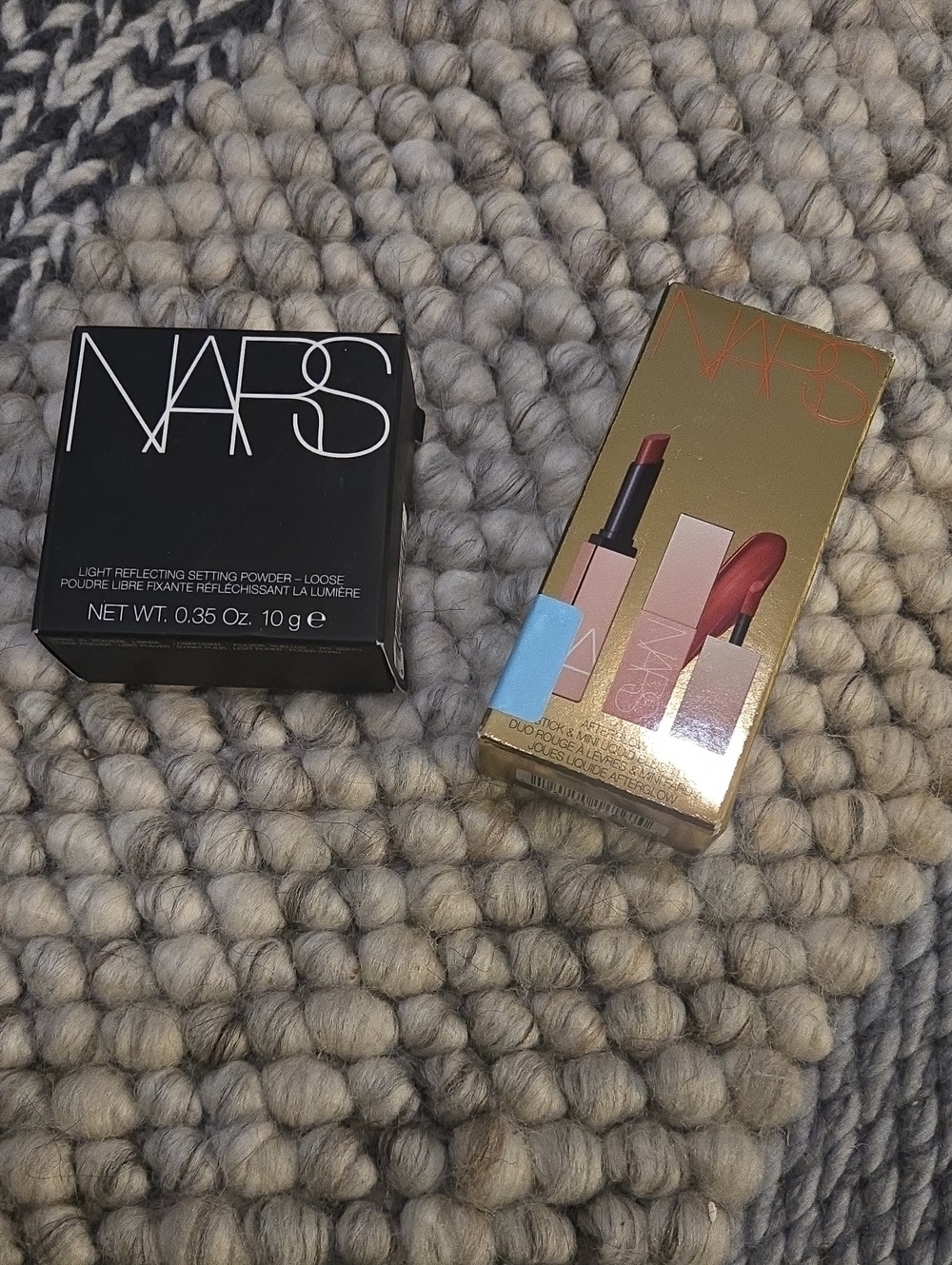 2 NIB NARS PRODUCTS! TRANSLUCENT POWDER, AFTER GLOW LIPPIE & LIQUID BLUSH